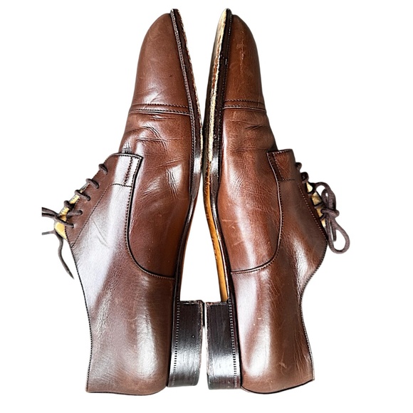 HERMES Women’s Brown Leather Derby Shoes Lace Up US 10 UK 7 EU 40 - Picture 3 of 16